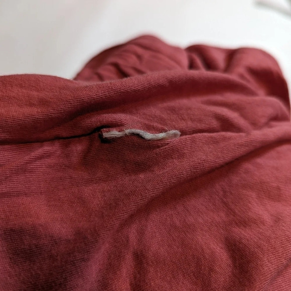 GAP Maternity Dark Dusty Rose Dress Rouched Sides Woman's Large - Picture 5 of 6